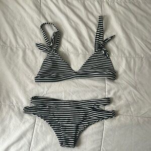 MIKOH Swim Bikini top and bottom Size M top/Size S bottom -set